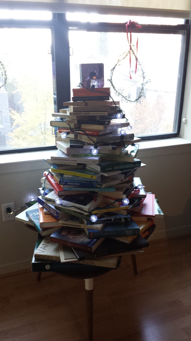 I cannot go through my books until after Christmas. Many of them are being deployed as my Christmas tree.
